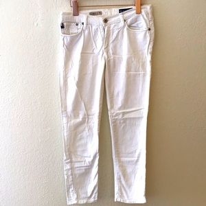 AG Jeans Anais skinny crop white plush sz 27
